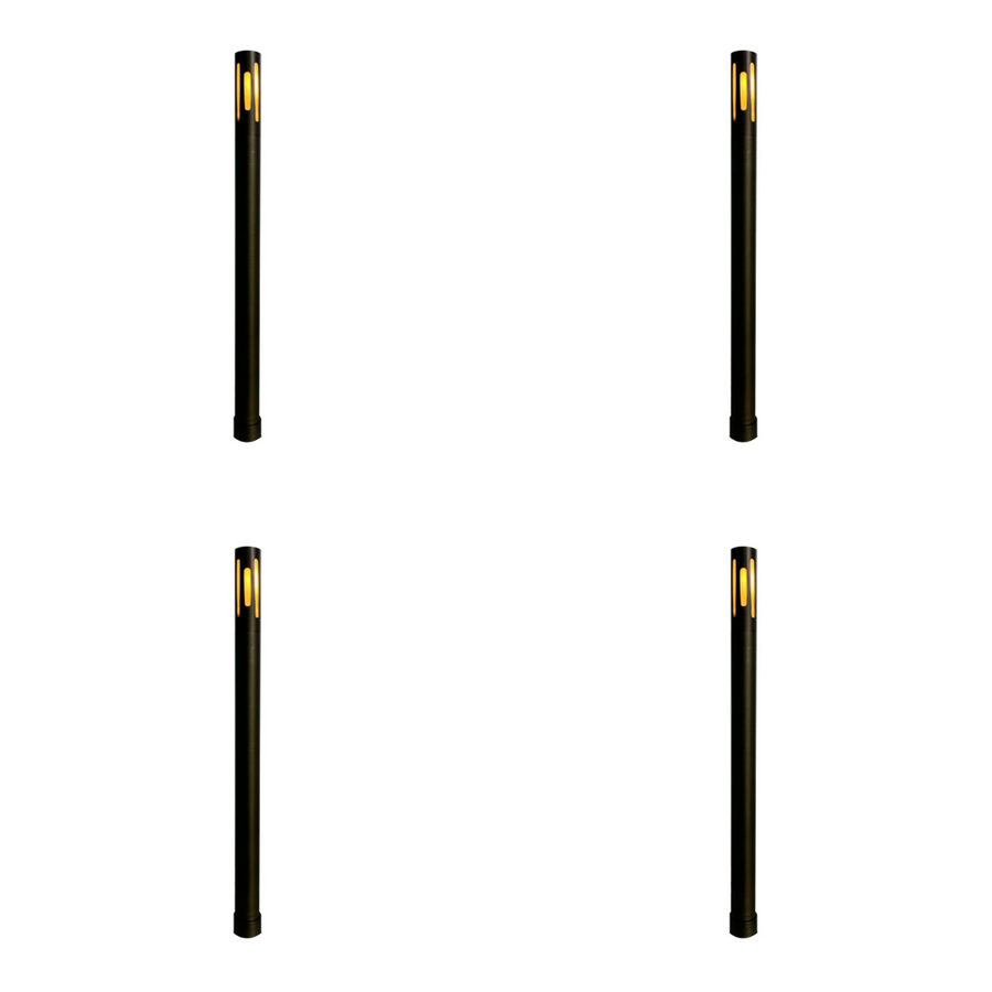 Outdoor Landscape Lighting LED 12V Low Voltage PLB25 4x/8x/12x Package Cast Brass Path and Area Light LED 12V Low Voltage Pathway Outdoor Lighting Landscape Fixture with G4 3W 3000K Bulb 4 Pack