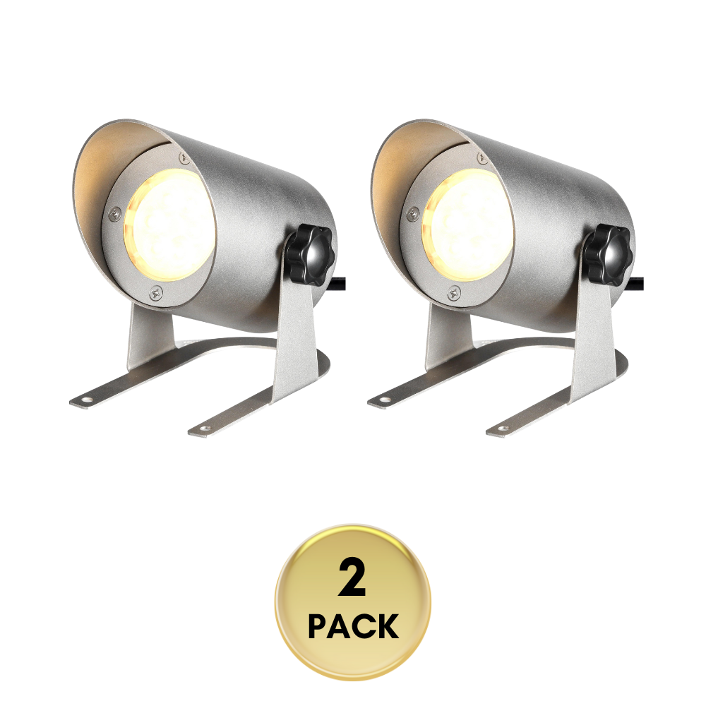 Outdoor Landscape Lighting LED 12V Low Voltage ULBL01 Sottomarini Stainless Steel Underwater Landscape 5W 2700K Integrated LED Fountain Light Pond Lighting 2 Pack