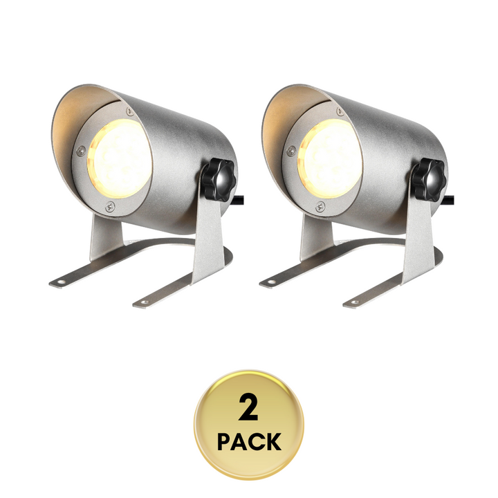 Outdoor Landscape Lighting LED 12V Low Voltage ULBL01 Sottomarini Stainless Steel Underwater Landscape 5W 2700K Integrated LED Fountain Light Pond Lighting 2 Pack