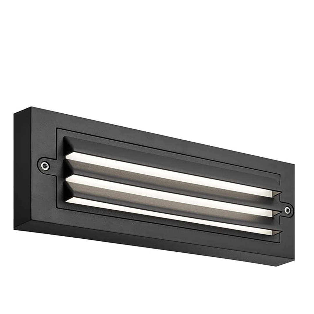Outdoor Landscape Lighting LED 12V Low Voltage STAH01 Line Voltage 120V LED ABS Plastic Step Lights, 6W Stair Lights for Indoor and Outdoor, Waterproof IP65 Non-dimmable 4000K Natural White Lighting Deck Lights 1 Pack 4000K Natural White