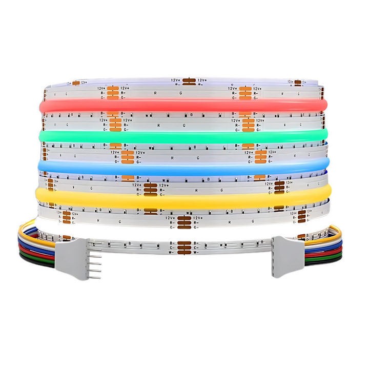 Outdoor Landscape Lighting LED 12V Low Voltage SLD29 Dotless Linear LED RGB CCT Color Changing and Tunable White 16.4ft (5M) 5.5W/ft COB Strip Lights IP20/IP67 Low Voltage 12mm DC24V Tape Light Indoor IP30 - 12MM - DC12V 3.3W ft