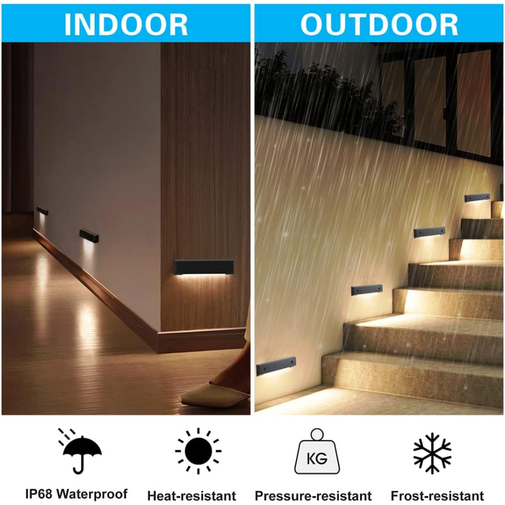 Outdoor Landscape Lighting LED 12V Low Voltage STLA12 6 Pack Low Voltage 12V LED Landscape Deck Light, Outdoor Retaining Wall Lights, IP65 Waterproof Step Lights, for Stair Lighting and Yard Patio Pathway Walkway (2700K)