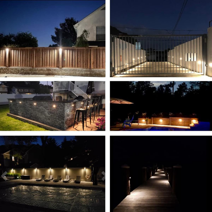 Outdoor Landscape Lighting LED 12V Low Voltage STLA12 6 Pack Low Voltage 12V LED Landscape Deck Light, Outdoor Retaining Wall Lights, IP65 Waterproof Step Lights, for Stair Lighting and Yard Patio Pathway Walkway (2700K)