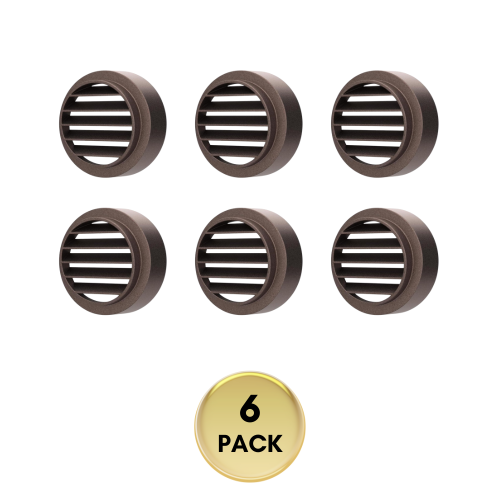 Outdoor Landscape Lighting LED 12V Low Voltage STAL02 Ventilatore Aluminum Round Surface Mount Integrated 3W 3000K LED Deck Light Low Voltage Landscape Lighting 6 Pack