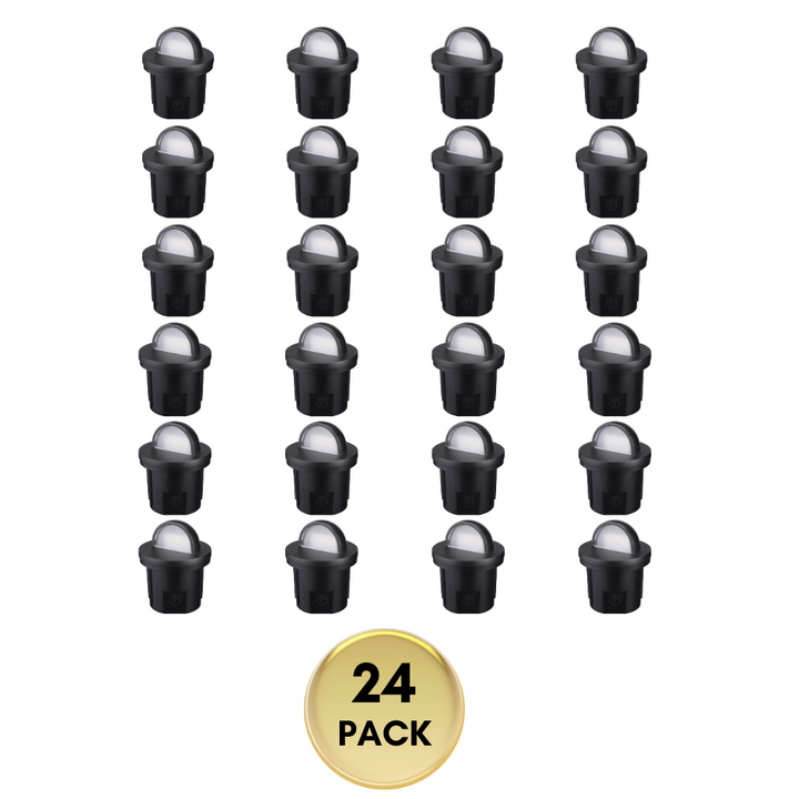Outdoor Landscape Lighting LED 12V Low Voltage UNAL02 Primo Quarto Aluminum Round Surface Mount Half-Moon Integrated 6W 3000K LED In-Ground Well Light Low Voltage Landscape Lighting 24 pack