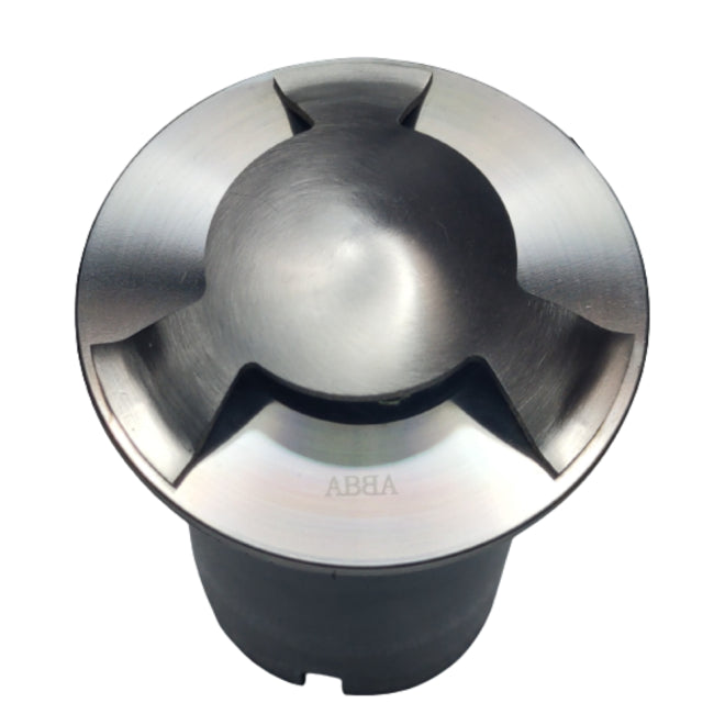 Outdoor Landscape Lighting LED 12V Low Voltage UNS05 Stainless Steel Tri Directional Three Slit In-Ground 12V Low Voltage LED In Ground Landscape Lighting Lamp Ready MR16 Socket