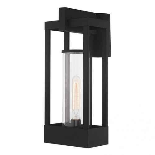 Outdoor Landscape Lighting LED 12V Low Voltage Delancey Medium Base Light Bulb Socket Medium Outdoor Post Top Lantern 10.125" x 8" x 18.875" Solid Brass and Cylinder Clear Glass, Black Finish 120V for Garden, Exterior Post - 20996-04