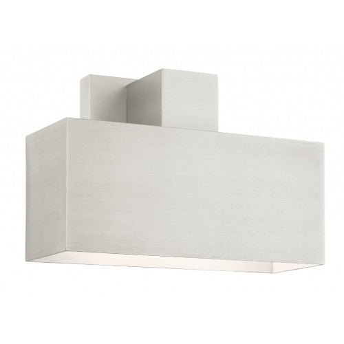 Outdoor Landscape Lighting LED 12V Low Voltage Lynx Indoor/Outdoor 1 E26 Medium Base Light Bulb Socket ADA-Compliant Solid Brass Wall Sconce 6.25"x9" Brush Nickel Finish 120V for Garden, Interior, Exterior and Patio 22423-91