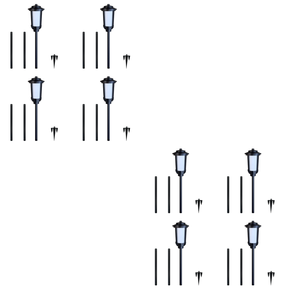 Outdoor Landscape Lighting LED 12V Low Voltage CDPA76 4x/8x/12x Package Heavy Duty Cast Aluminum 12V Low Voltage 1.7W LED Outdoor Landscape 2200K Color Tall Path Light 8 Pack