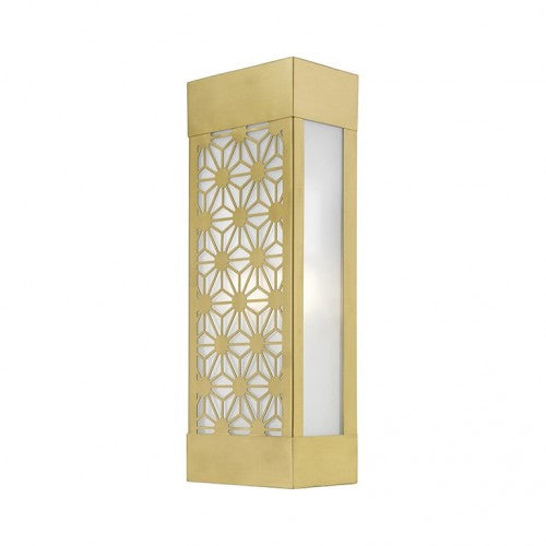 Outdoor Landscape Lighting LED 12V Low Voltage Berkeley Outdoor 1 E26 Medium Base Light Bulb Socket Outdoor ADA-Compliant Stainless Steel Wall Sconce 6"x17" Satin Gold Finish 120V for Garden, Interior, Exterior and Patio 24322-32