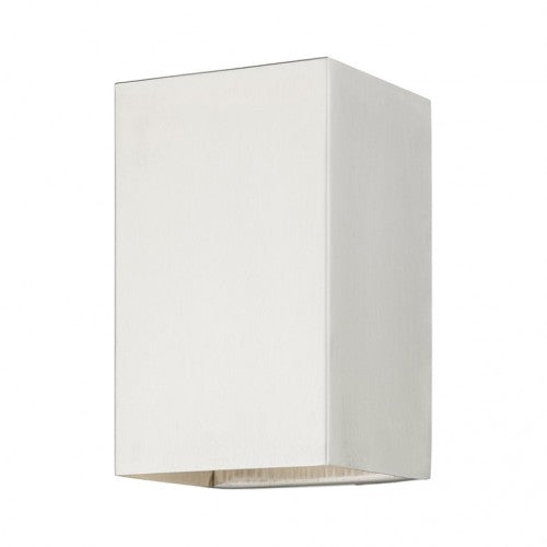 Outdoor Landscape Lighting LED 12V Low Voltage Derby Outdoor 1 E26 Medium Base Light Bulb Socket Outdoor ADA-Compliant Stainless Steel Wall Sconce 4.25"x7" Brush Nickel Finish 120V for Garden, Exterior and Patio 24671-91