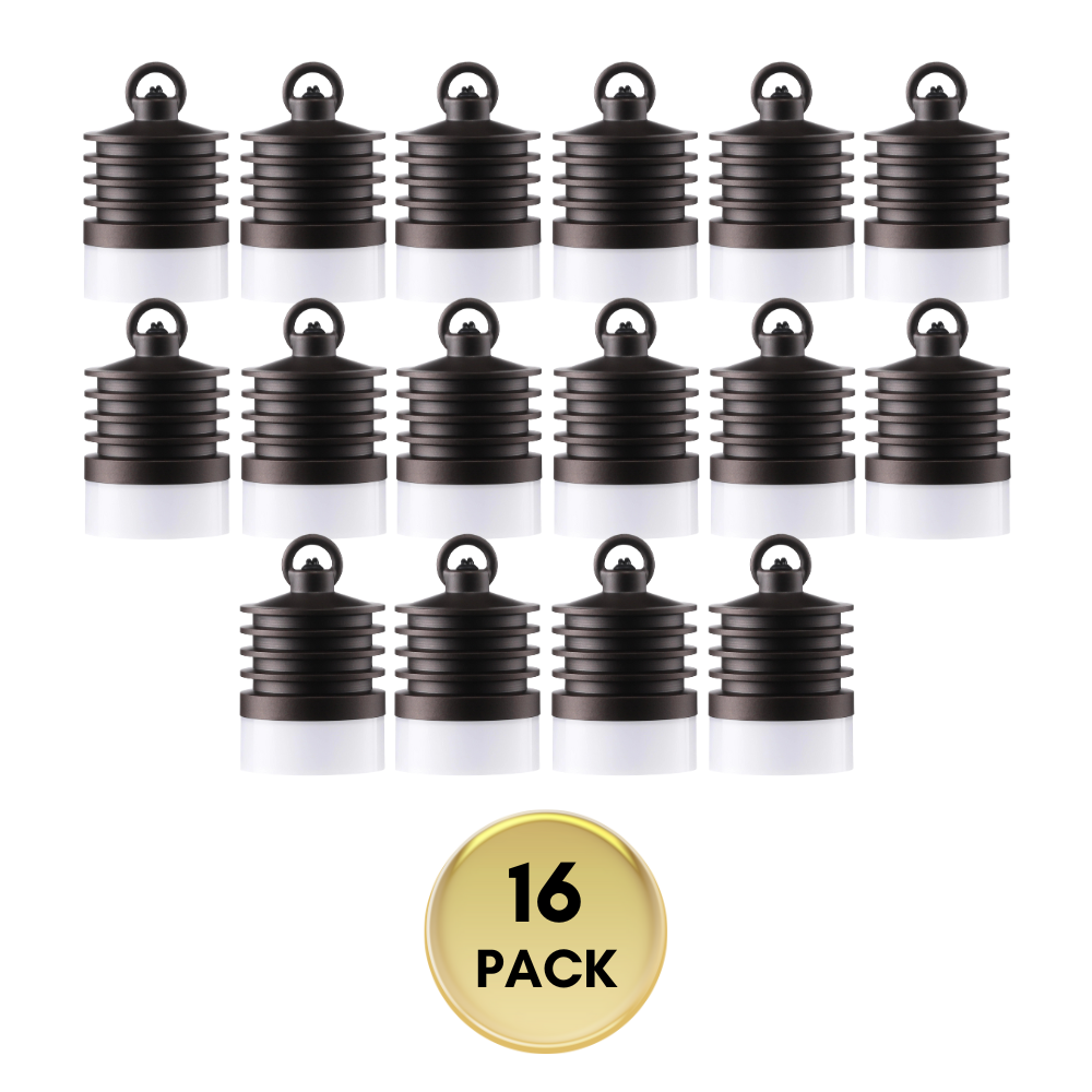 Outdoor Landscape Lighting LED 12V Low Voltage HLA02 Calvo Low Voltage Oil-Rubbed Bronze Cylinder Pendant 4.5W 2700K Integrated LED Aluminum Light Hanging Patio Light 16 Pack