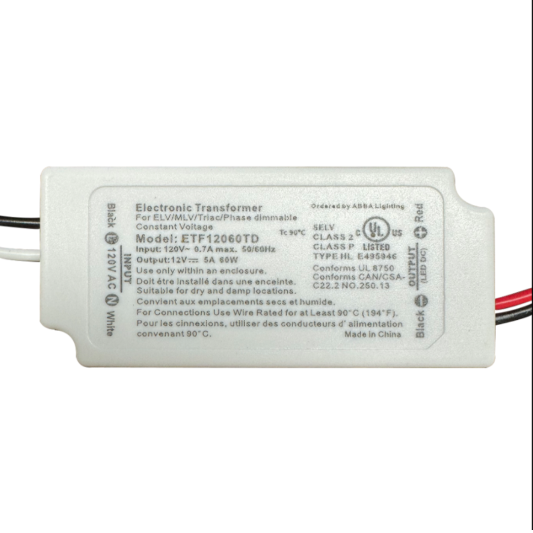 Outdoor Landscape Lighting LED 12V Low Voltage TSDCS60 – 12V 60W Low Voltage Transformer for LED Strip, Module and Tape Lights Residential Commercial