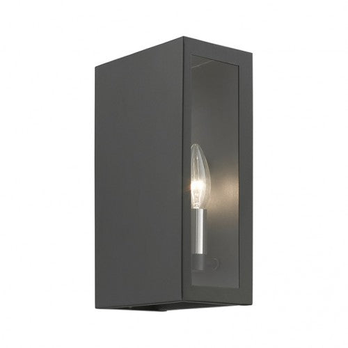 Outdoor Landscape Lighting LED 12V Low Voltage Winfield Outdoor 2 E12 Candelabra Base Light Bulb Sockets Outdoor ADA-Compliant Stainless Steel Wall Sconce 6"x11" Textured Black with Brushed Nickel Candles Finish 120V for Garden, Interior, Exterior and Patio 29122-14