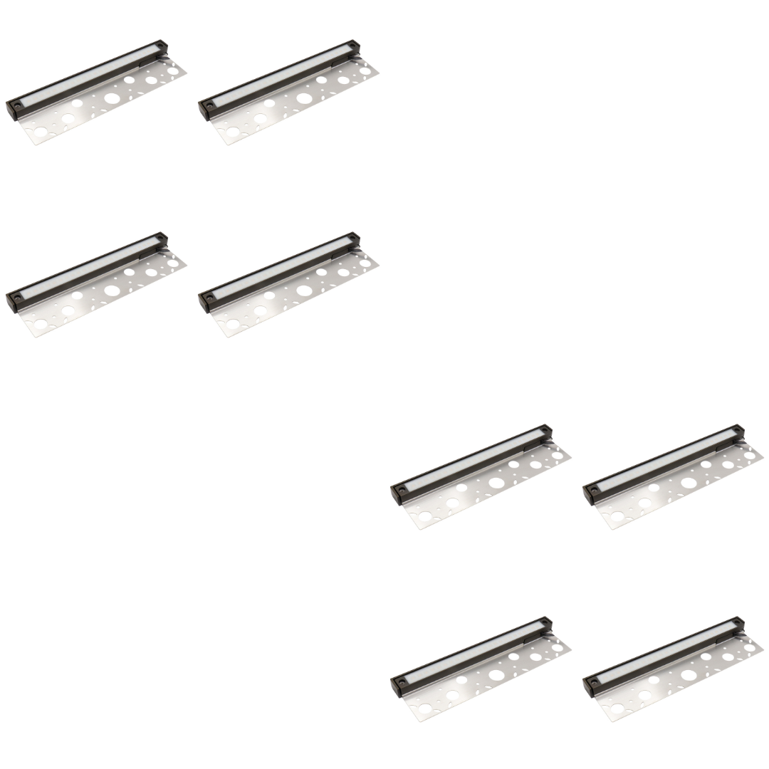 Outdoor Landscape Lighting LED 12V Low Voltage HL12B04 4x/8x/12x Package 4W 12" Solid Brass Integrated LED Hardscape Light Low Voltage Landscape Lighting 8 Pack