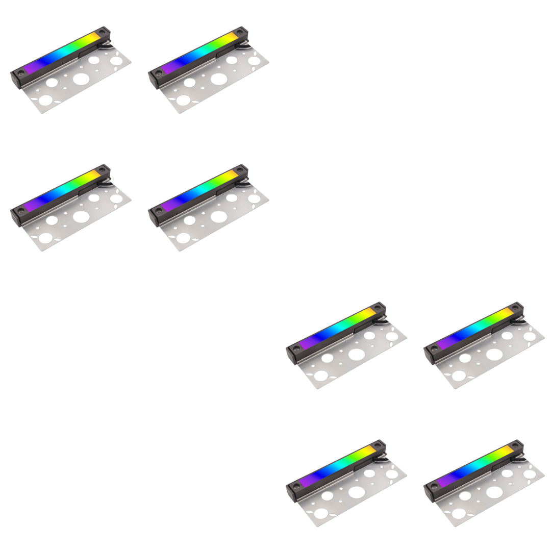 Outdoor Landscape Lighting LED 12V Low Voltage HL7A03R 4x/8x/12x Package 3W 7" Aluminum Integrated Bluetooth-Controlled RGB + CCT LED Hardscape Light Low Voltage Landscape Lighting 8 Pack
