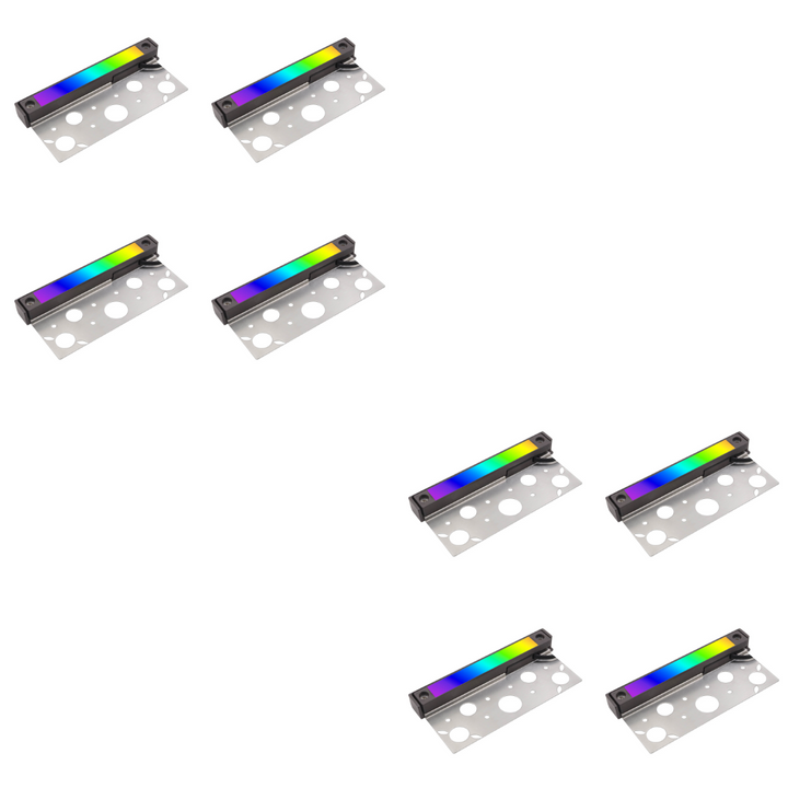 Outdoor Landscape Lighting LED 12V Low Voltage HL7A03R 4x/8x/12x Package 3W 7" Aluminum Integrated Bluetooth-Controlled RGB + CCT LED Hardscape Light Low Voltage Landscape Lighting 8 Pack