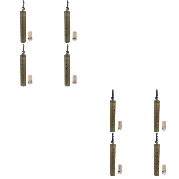 Outdoor Landscape Lighting LED 12V Low Voltage HLBP02 Stelvio Antique Brass Hanging Pendant Light 4x/8x/12x G4 2W Dimmable 2700K Package Low Voltage Outdoor Lighting 8 Pack