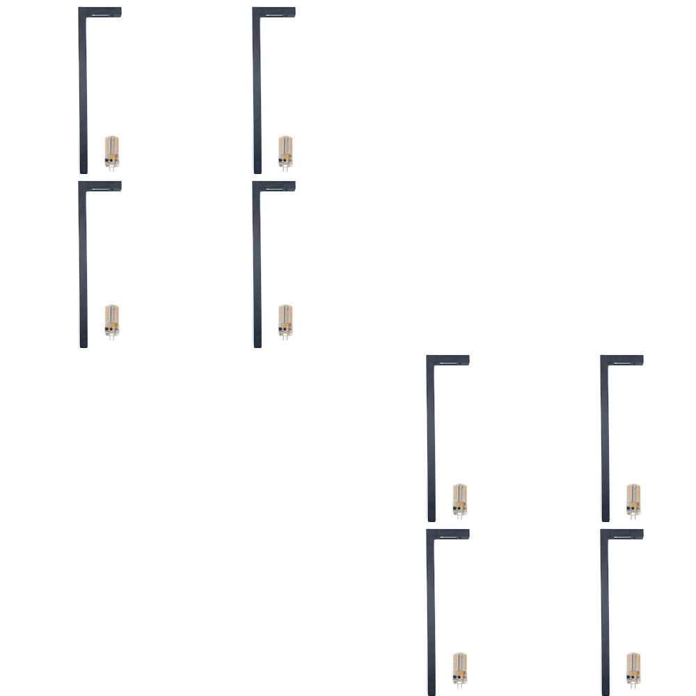 Outdoor Landscape Lighting LED 12V Low Voltage BPLP03 Aspen Brass Path Light 4x/8x/12x G4 2W Dimmable 2700K Package Low Voltage Outdoor Lighting 8 Pack Black