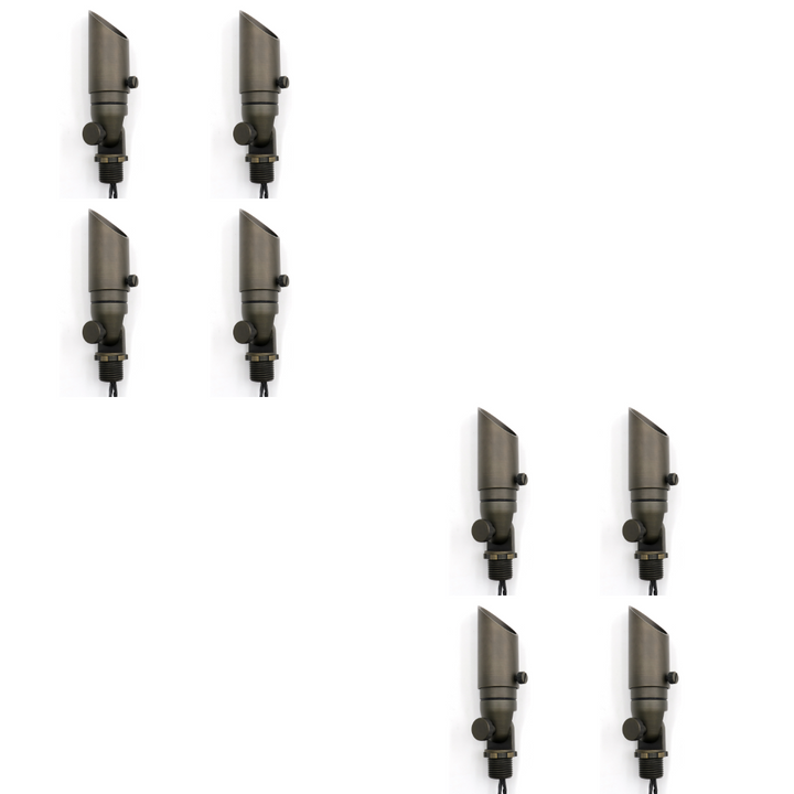 Outdoor Landscape Lighting LED 12V Low Voltage AL14B with MR8 2.5W 3000K 4x/8x/12x Package Low Voltage Mini Brass Adjustable Directional Spot Light Outdoor Landscape Lighting 8 Pack