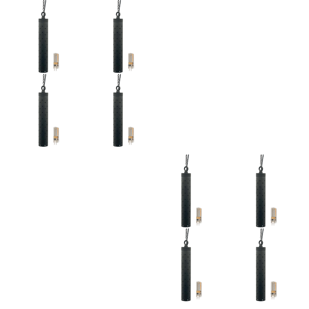 Outdoor Landscape Lighting LED 12V Low Voltage HLBP01 Stelvio Black Cast Brass Hanging Pendant Light 4x/8x/12x G4 2W Dimmable 2700K Package Low Voltage Outdoor Lighting 8 Pack