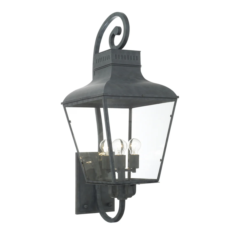 Outdoor Landscape Lighting LED 12V Low Voltage Dumont 4 Light Outdoor Sconce 14.5"x38.75" Stainless Steel and Clear Glass Graphite Metal Finish 120V 4 E26 Medium Base LED Bulb Socket for Patio, Garden, Exterior Walls