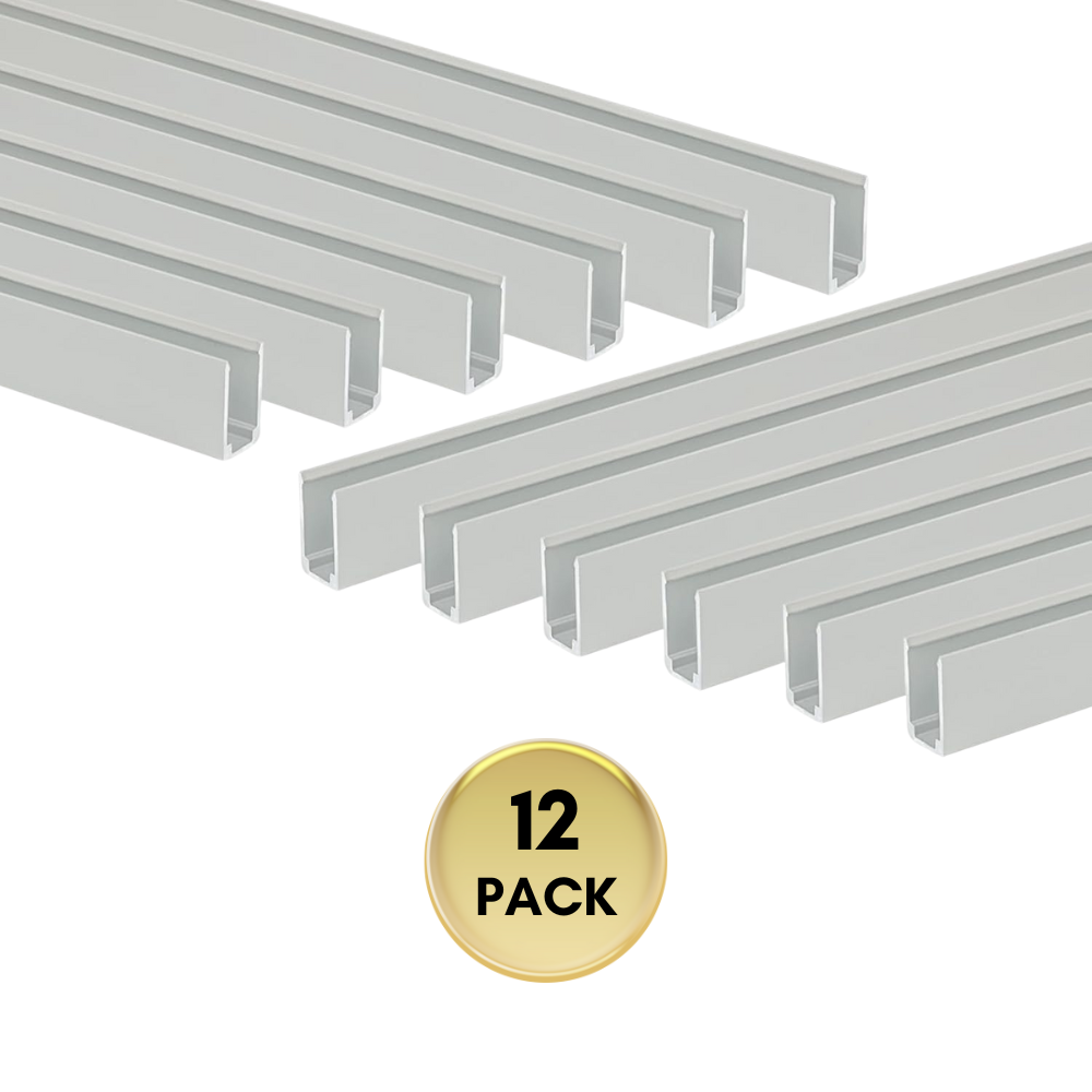 Outdoor Landscape Lighting LED 12V Low Voltage AC13 12-Pack 16.5"/1.37ft Aluminum Channel Track for 6mm and 8mm LED Silicon Neon Strip Lights Package 8mmx16mm Neon Strip Light 12 Pack 1.37ft Each