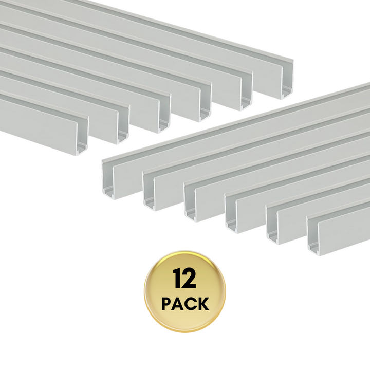 Outdoor Landscape Lighting LED 12V Low Voltage AC13 12-Pack 16.5"/1.37ft Aluminum Channel Track for 6mm and 8mm LED Silicon Neon Strip Lights Package 8mmx16mm Neon Strip Light 12 Pack 1.37ft Each