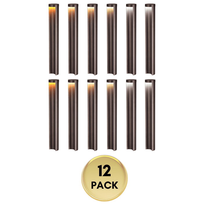 Outdoor Landscape Lighting LED 12V Low Voltage ALP16 6- and 12-Pack 5W 5CCT 1800K/2700K/3500K/4000K/5000K Integrated LED Landscape Pathway Light Package, 12V Low Voltage Side Lit Path Lights 12 Pack