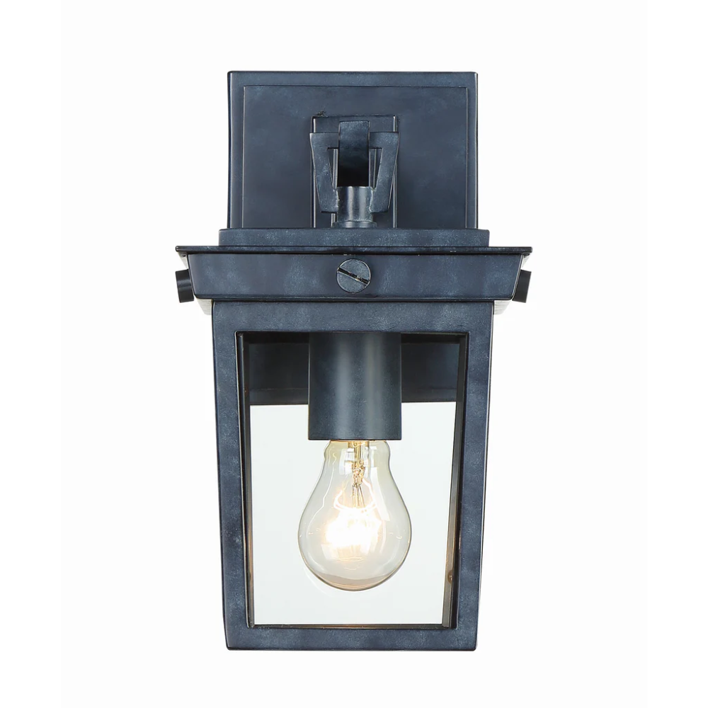 Outdoor Landscape Lighting LED 12V Low Voltage Belmont 1 Light Outdoor Sconce 6.5"x11" Stainless Steel and Clear Glass Graphite Metal Finish 120V 1 E26 Medium Base LED Bulb Socket for Patio, Garden, Exterior Walls