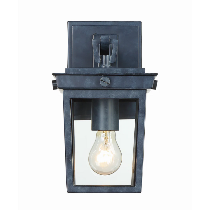 Outdoor Landscape Lighting LED 12V Low Voltage Belmont 1 Light Outdoor Sconce 6.5"x11" Stainless Steel and Clear Glass Graphite Metal Finish 120V 1 E26 Medium Base LED Bulb Socket for Patio, Garden, Exterior Walls