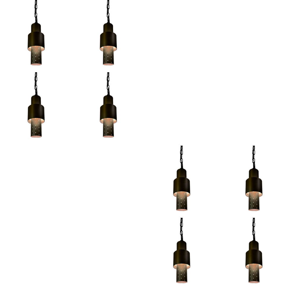 Outdoor Landscape Lighting LED 12V Low Voltage HLB02 4x/8x/12x Package LED 12V Low Voltage Brass Cylinder Pendant Light Hanging Downlight Fixture 5W 3000K Bulb 8 Pack