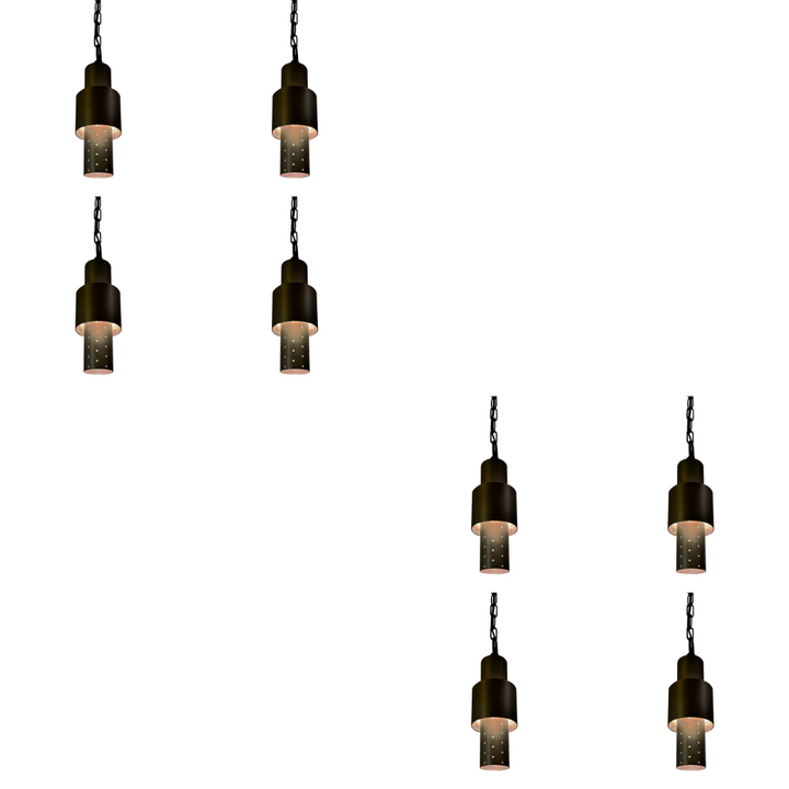 Outdoor Landscape Lighting LED 12V Low Voltage HLB02 4x/8x/12x Package LED 12V Low Voltage Brass Cylinder Pendant Light Hanging Downlight Fixture 5W 3000K Bulb 8 Pack