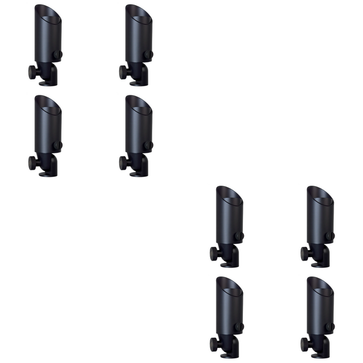 Outdoor Landscape Lighting LED 12V Low Voltage SPB08 4x/8x/12x Package 5W 3000K Warm White Integrated LED Brass Spotlight 12V Low Voltage Small Directional Bullet Light Outdoor Landscape 8 Pack Dark Brass