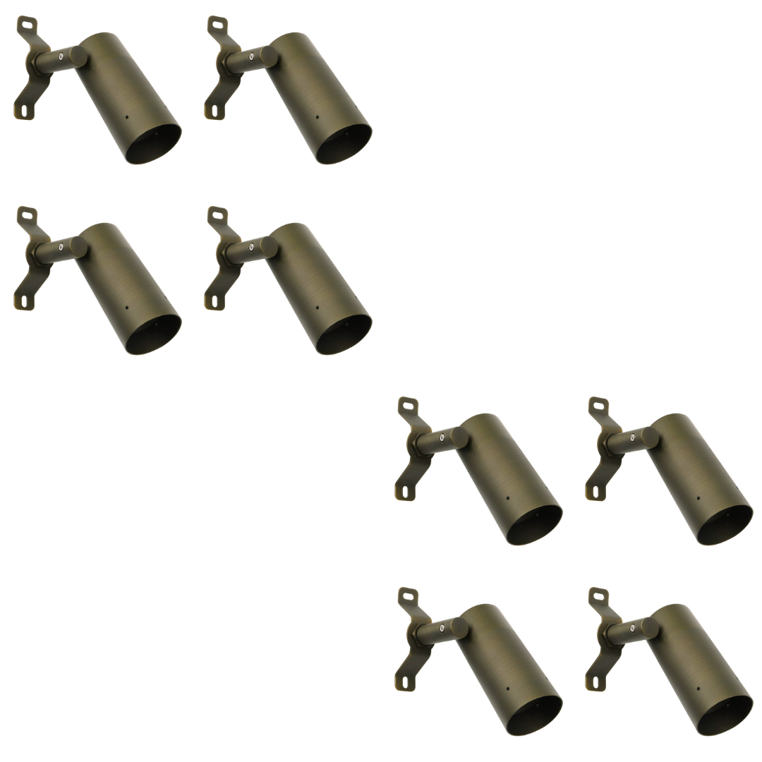 Outdoor Landscape Lighting LED 12V Low Voltage TL01B with MR16 5W 3000K 4x/8x/12x Package Low Voltage Brass Directional Down Light Outdoor Landscape Lighting 8 Pack
