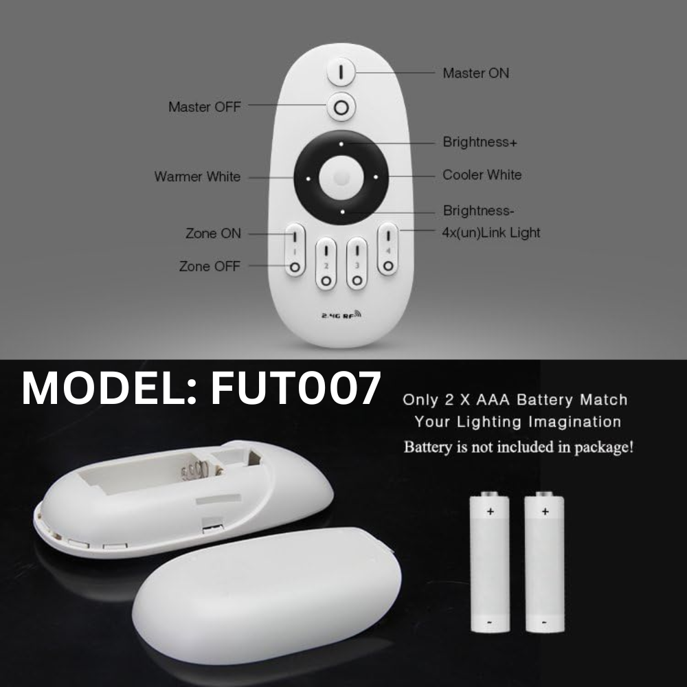 Outdoor Landscape Lighting LED 12V Low Voltage MiBoxer Milight Wireless 4-Zone Single/CCT/RGBW/RGBCCT LED Light Bulb Remote Control
