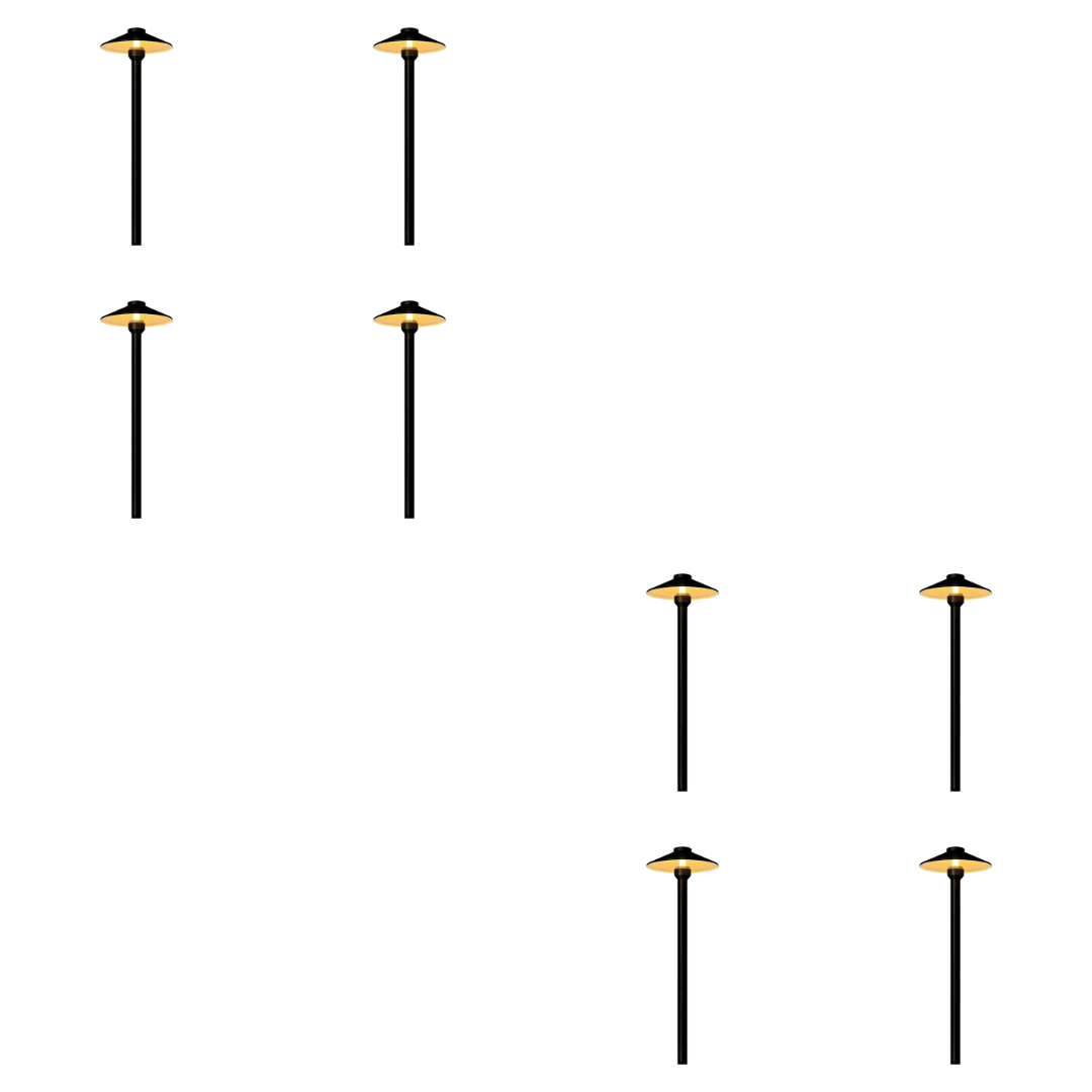 Outdoor Landscape Lighting LED 12V Low Voltage PLB26 4x/8x/12x Package Outdoor Garden Pathway Light | 12V Low Voltage Brass Path Light with G4 3W 3000K Bulb Dark Brass 8 Pack