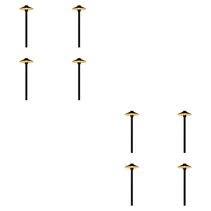 Outdoor Landscape Lighting LED 12V Low Voltage PLB26 4x/8x/12x Package Outdoor Garden Pathway Light | 12V Low Voltage Brass Path Light with G4 3W 3000K Bulb Dark Brass 8 Pack