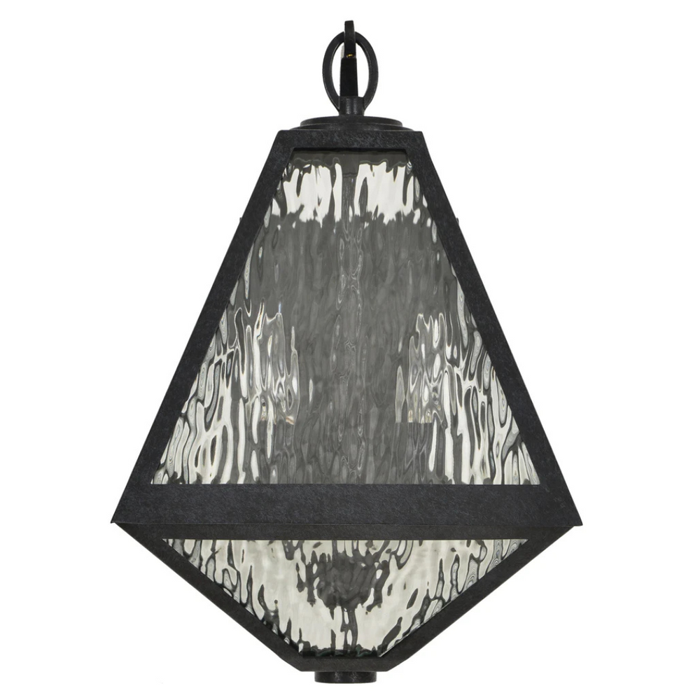 Outdoor Landscape Lighting LED 12V Low Voltage Brian Patrick Flynn Glacier 2 Light Outdoor Sconce 11"x16.75" Stainless Steel and Water Glass Black Charcoal Finish 120V 2 E26 Medium Base LED Bulb Sockets for Patio, Garden, Interior and Exterior Walls