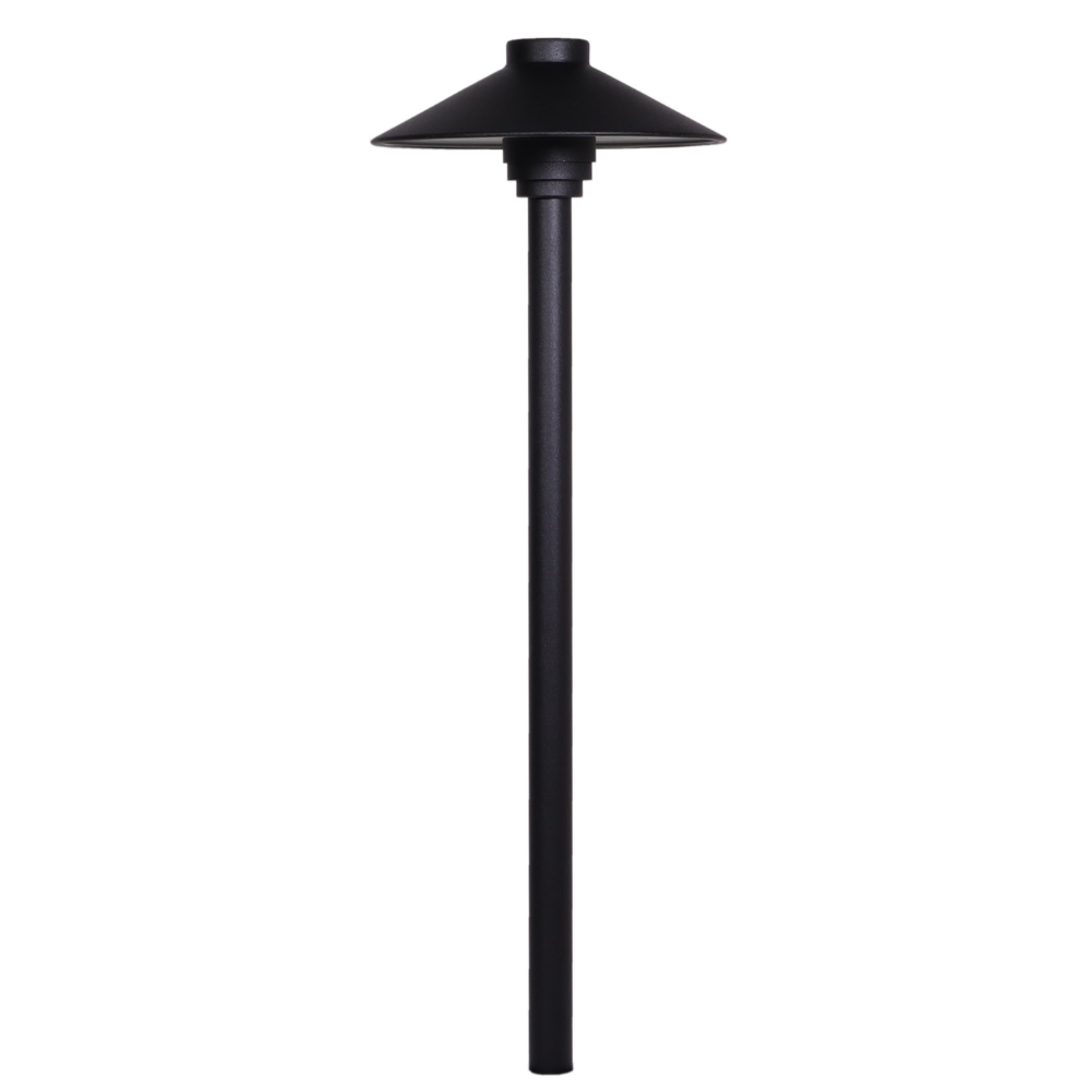 Outdoor Landscape Lighting LED 12V Low Voltage KL309 12V G4 LED AC/DC Aluminum Low Voltage Landscape Lighting Large Hat Path Light Black None