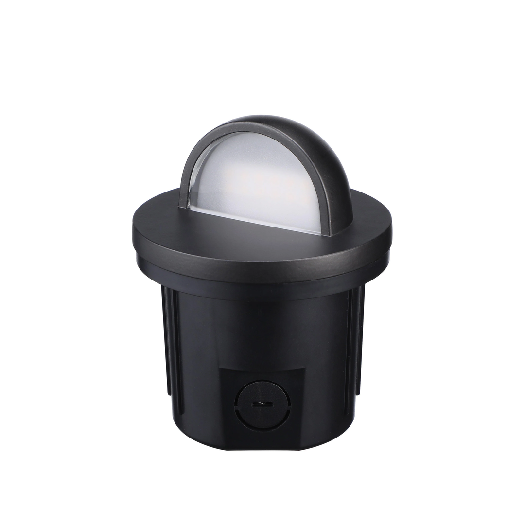 Outdoor Landscape Lighting LED 12V Low Voltage UNAL02 Primo Quarto Aluminum Round Surface Mount Half-Moon Integrated 6W 3000K LED In-Ground Well Light Low Voltage Landscape Lighting