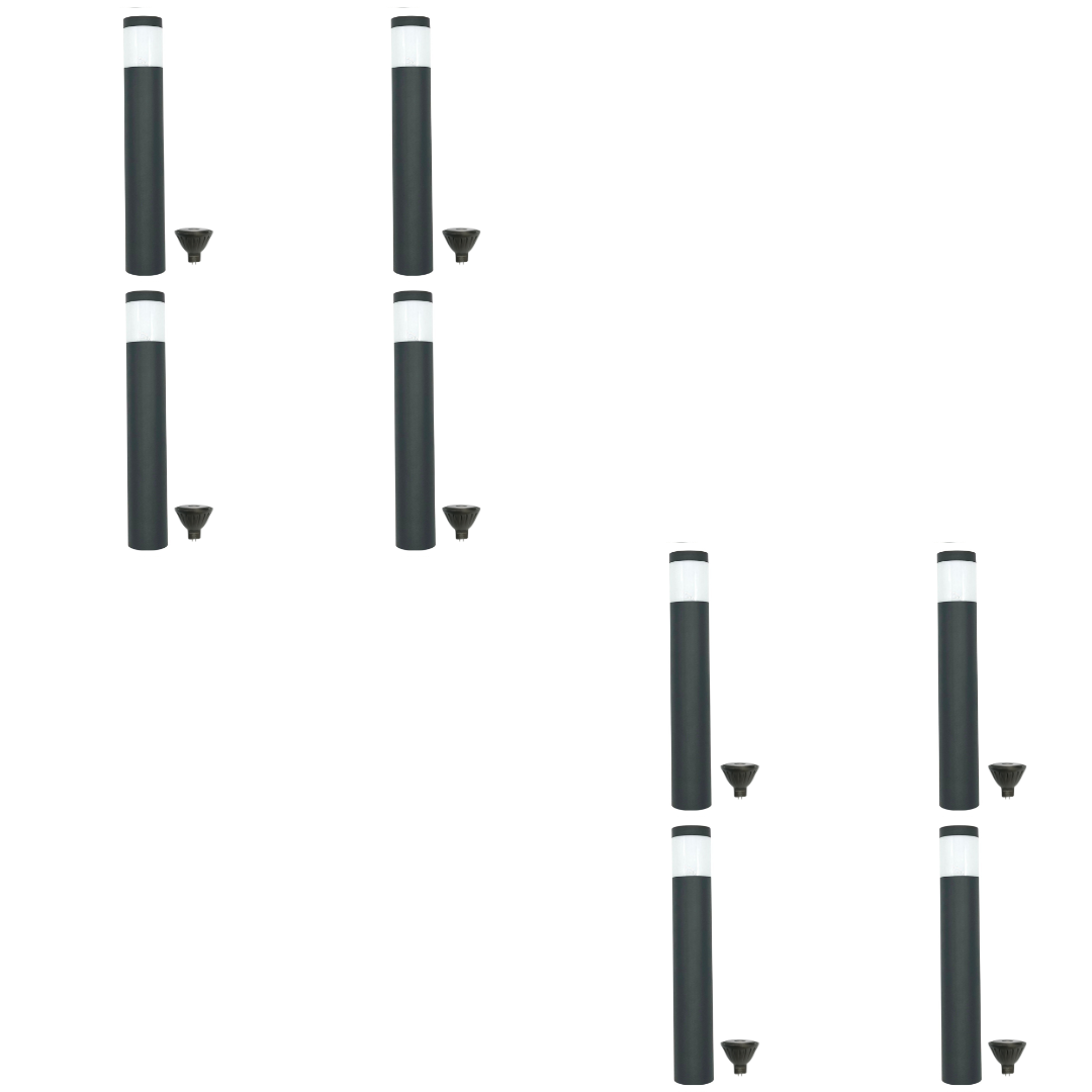 Outdoor Landscape Lighting LED 12V Low Voltage BPLP01 Brutus 15" Black Brass Bollard 4x/8x/12x MR16 4W Dimmable 2700K Package Light Low Voltage Outdoor Lighting