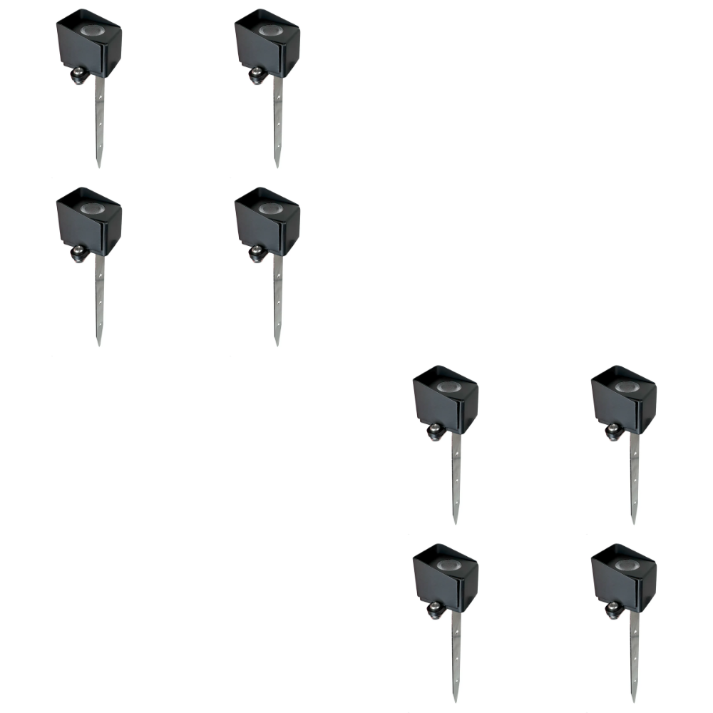 Outdoor Landscape Lighting LED 12V Low Voltage STB22 4x/8x/12x Package 3W 3000K 240LM Cast Brass LED Mini Step Light with Stainless Steel Stake 12V Low Voltage Landscape Lighting 8 Pack