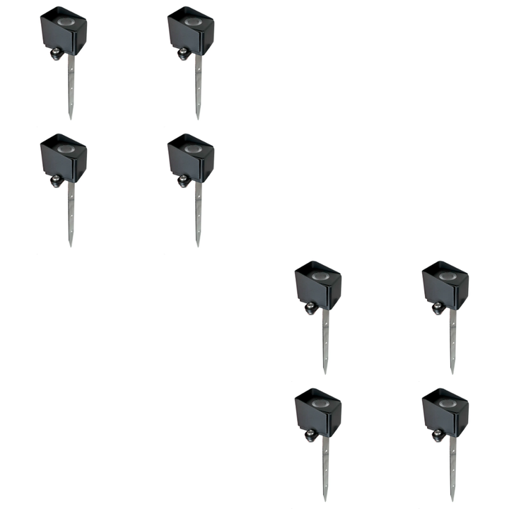 Outdoor Landscape Lighting LED 12V Low Voltage STB22 4x/8x/12x Package 3W 3000K 240LM Cast Brass LED Mini Step Light with Stainless Steel Stake 12V Low Voltage Landscape Lighting 8 Pack