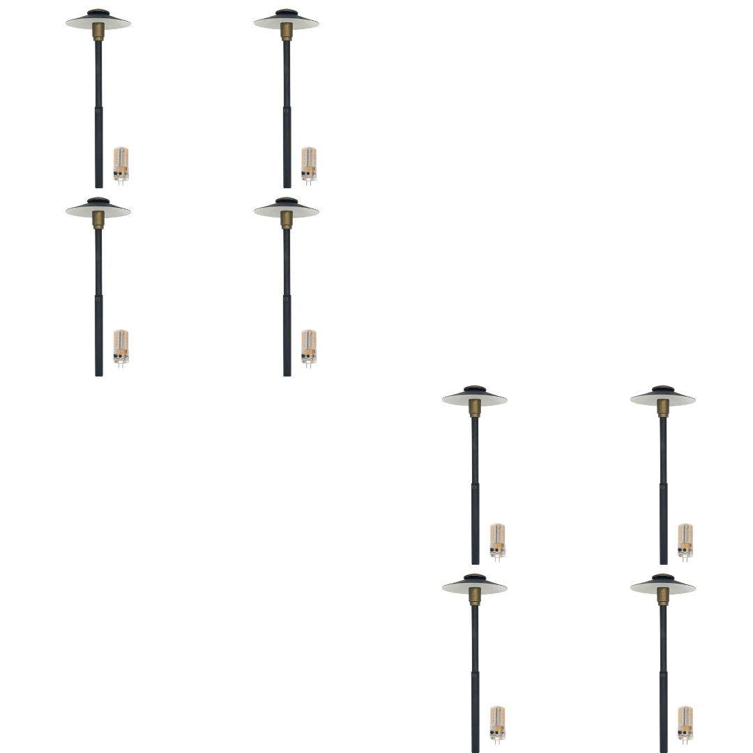 Outdoor Landscape Lighting LED 12V Low Voltage BPLP06 Stelvio Black Brass Adjustable Path Light 4x/8x/12x G4 2W Dimmable 2700K Package Low Voltage Outdoor Lighting 8 Pack