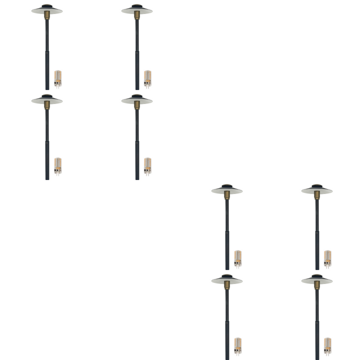 Outdoor Landscape Lighting LED 12V Low Voltage BPLP06 Stelvio Black Brass Adjustable Path Light 4x/8x/12x G4 2W Dimmable 2700K Package Low Voltage Outdoor Lighting 8 Pack