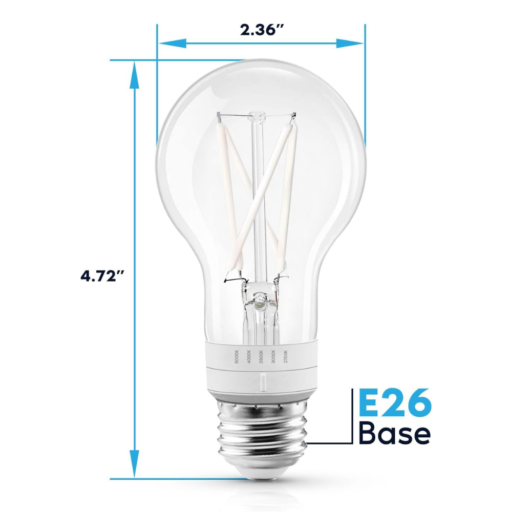 Outdoor Landscape Lighting LED 12V Low Voltage E26 A19 7W Filament 120V Line Voltage 5CCT 2700K/3000K/3500K/4000K/5000K Bulbs Package Dimmable CRI90 Energy Saving High Voltage Medium Base Light Bulb