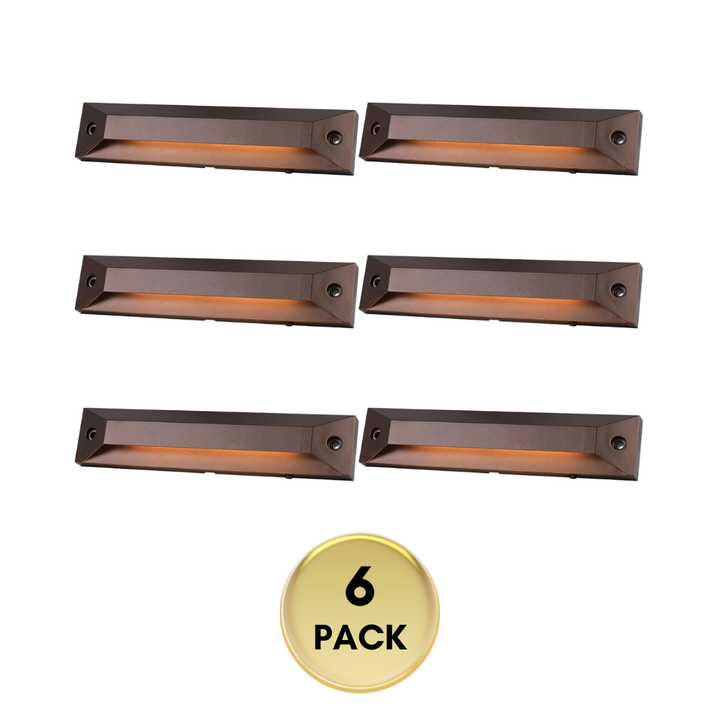 Outdoor Landscape Lighting LED 12V Low Voltage STLA13 6 and 8 Pack Low Voltage 12V 5W 8" 5CCT 2200K/2700K/3000K/4000K/5000K LED Landscape Deck Light, Outdoor Retaining Wall Lights, IP65 Waterproof Step Lights, for Stair Lighting and Yard Patio Pathway Walkway 6 Pack