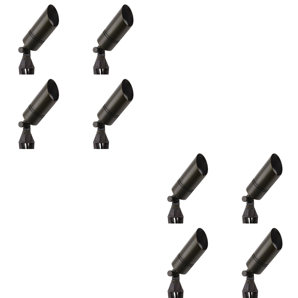 Outdoor Landscape Lighting LED 12V Low Voltage AL05B with MR16 5W 3000K 4x/8x/12x Package Low Voltage Brass Directional Spot Light Outdoor Landscape Lighting 8 Pack