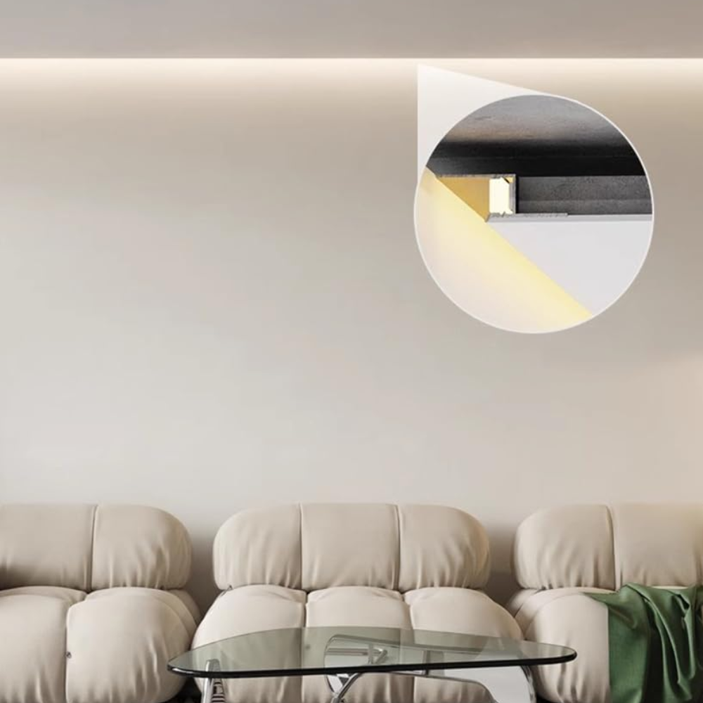 Outdoor Landscape Lighting LED 12V Low Voltage AC18 Suspended Ceiling Z-Type Aluminum Channel with 3.3FT/1M For Max Inner 13.8mm Width LED Strip Lights Pack of 6/10